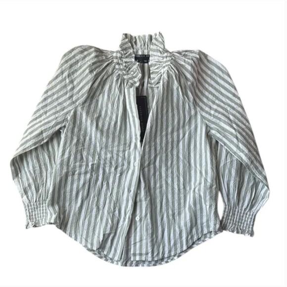 NWT Veronica Beard Green Callisto Shirt Sz 0 - Picture 2 of 5